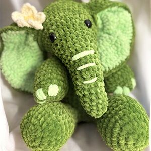 Green Plush Elephant Toy
